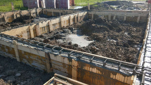 Pouring of Foundation Beams for a Metal Structure House thumbnail