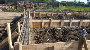 Pouring of Foundation Beams for a Metal Structure House thumbnail