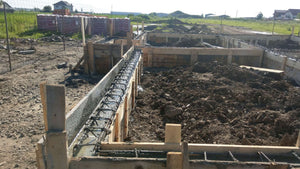 Pouring of Foundation Beams for a Metal Structure House thumbnail
