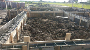 Pouring of Foundation Beams for a Metal Structure House thumbnail