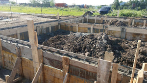 Pouring of Foundation Beams for a Metal Structure House thumbnail