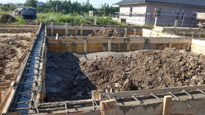 Pouring of Foundation Beams for a Metal Structure House thumbnail