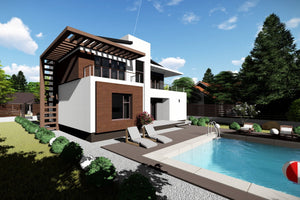 Two Storey Steel Frame House With 3 Bedrooms Model 248-057 - house design image 2 thumbnail