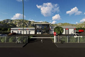 Two Story Commercial Steel Frame Building Construction 005 - building design image 1 thumbnail
