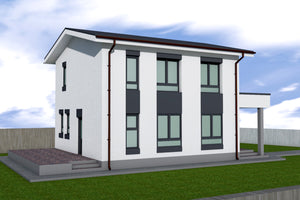 Two Story Steel Frame House With 2 Bedrooms Model 161-097 - house design image 5 thumbnail