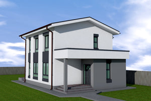Two Story Steel Frame House With 2 Bedrooms Model 161-097 - house design image 8 thumbnail