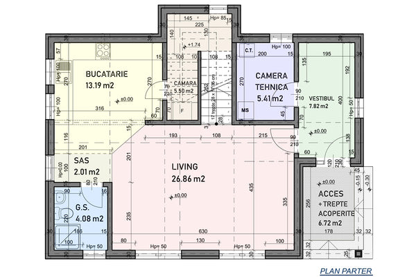 Two Story Steel Frame House With 2 Bedrooms Model 161-097 - ground floor plan