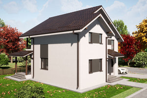 Two Story Steel Frame House With 2 Bedrooms Model 176-101 - exterior design picture 2 thumbnail