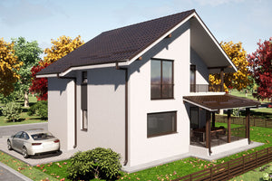 Two Story Steel Frame House With 2 Bedrooms Model 176-101 - exterior design picture 4 thumbnail