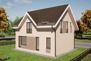 Two Story Steel Frame House With 4 Bedrooms 3 Baths 150-099 - house design image 3 thumbnail