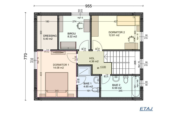 Two Story Steel Frame House With 4 Bedrooms 3 Baths 150-099 - 1st floor house plan