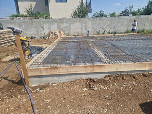 Filling, reinforcement, and pouring of foundation slab for construction in Ilfov thumbnail