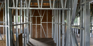 Wall Insulation with Mineral Wool for a Metal Structure House thumbnail
