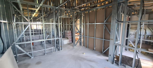 Vedere generala sapa uscata dupa montaj incalzire pardoseala casa parter