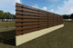 Wood House Fence With Steel Posts And Concrete Base GA03 - fence model image 1